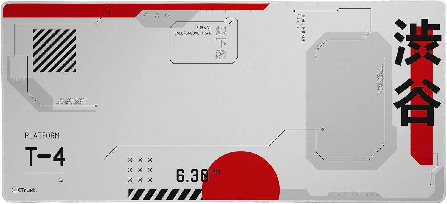 GXTrust 759 Alfombrilla Ratón Gaming XXL Japón Blanco, Desk Pad 900×400 mm…