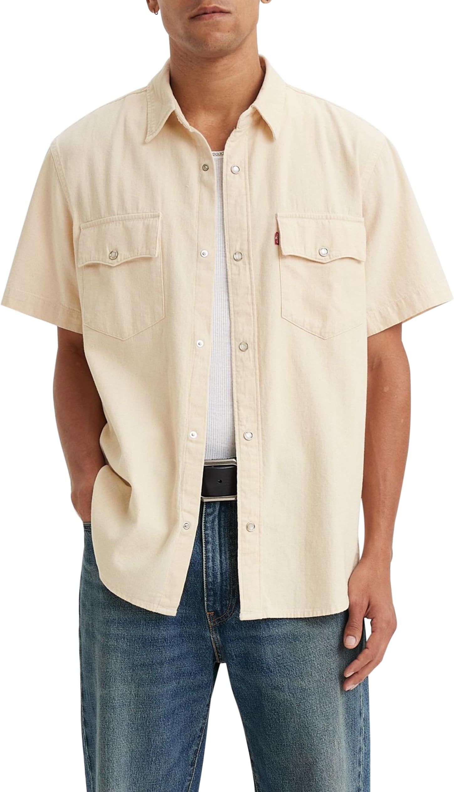 Men's Ss Relaxed Fit Western Shirt