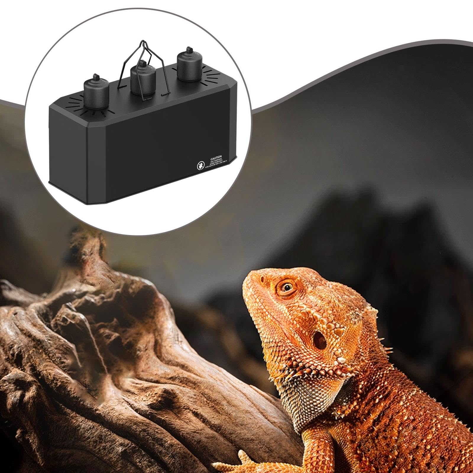 predolo Pantalla Triple para Reptiles con Orificios de Ventilación para Serpientes,