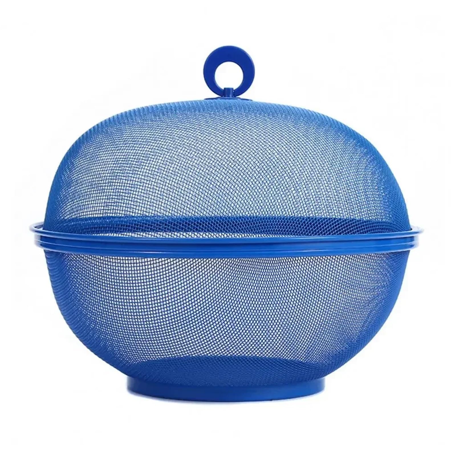 egg basket, With Lid Kitchen Drain Basket Vegetables Storage Bowls Fruit Basin(Blue)