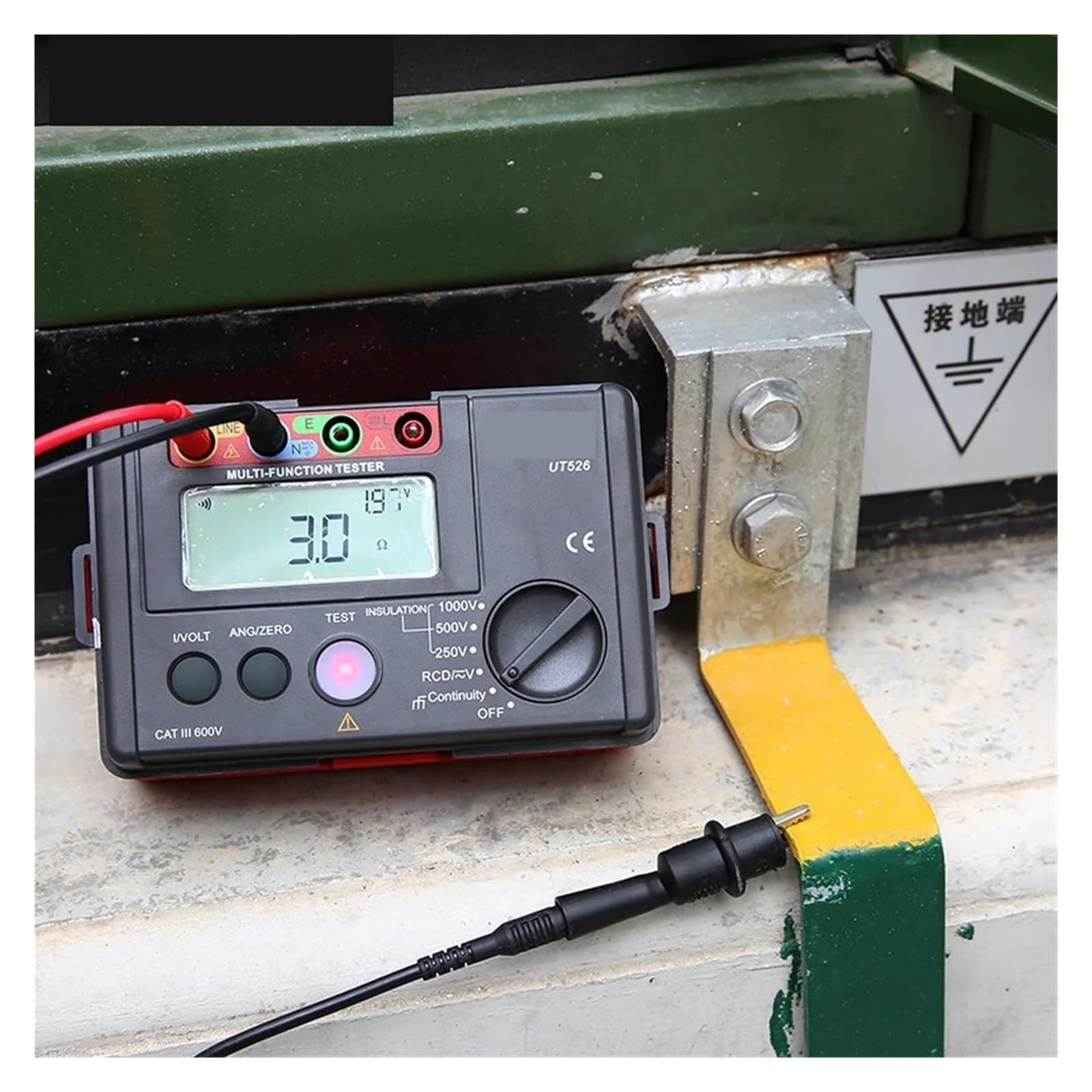 Tester Elektryczny, UT526 Cyfrowy Miernik Elektryczny Tester Rezystancji Izolacji AC DC Woltomierz/RCD/Ciągłość Niskiej