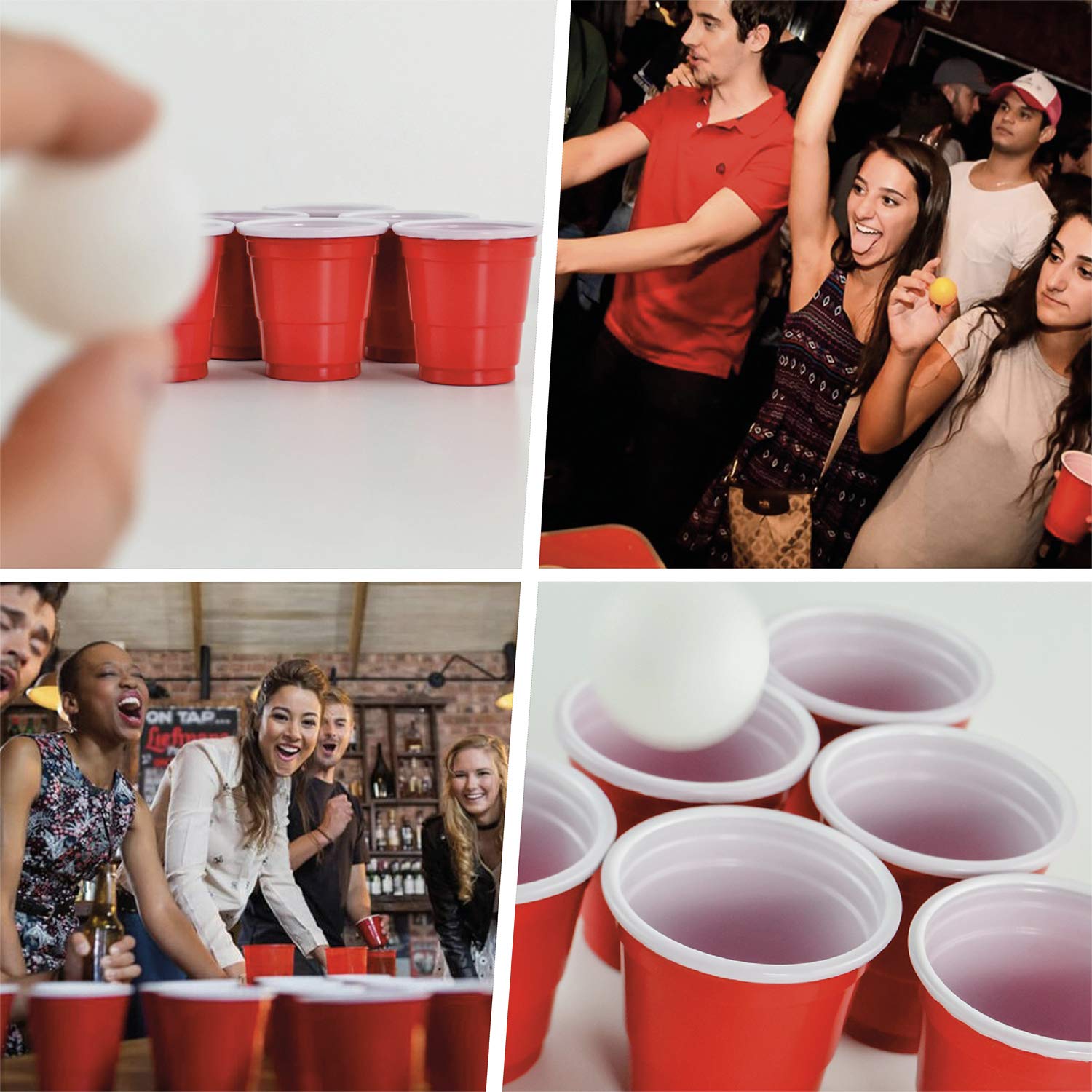 BEERBALLER® Shot Red Cups - 25 rode shot cups | 4cl | Retro Amerikaanse shotglazen | herbruikbaar & vaatwasmachinebestendig | rode plastic shotglazen voor Shot Pong, drankspelletjes & bierpong