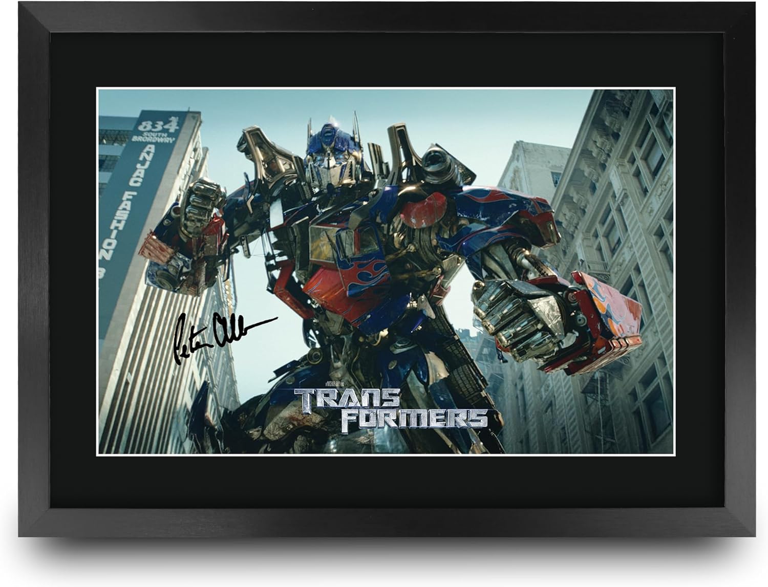HWC Trading Transformers 1 Scene 1 Gifts Printed Signed Autograph Picture for Movie Memorabilia Fans - 16" x 12" Framed