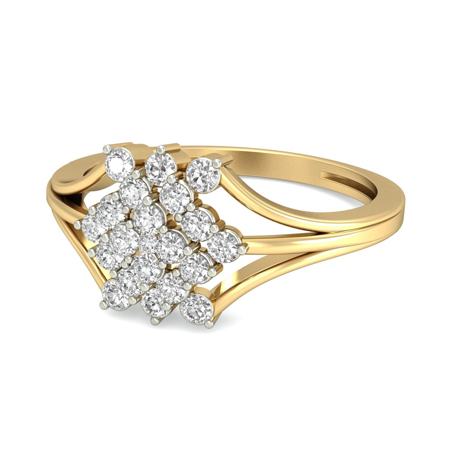 pc jeweller The Sophia 18KT Yellow Gold and Diamond Ring-picture-12