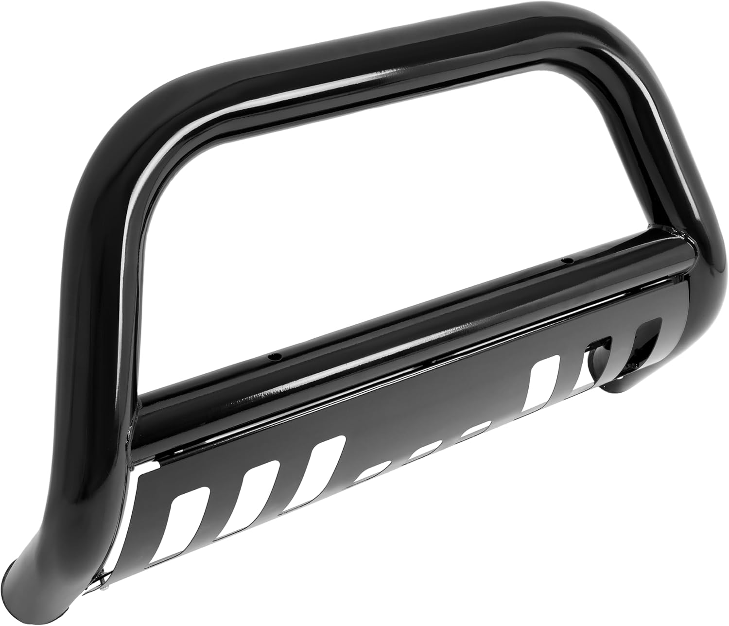 HECASA Bull Bar Lower Grill Guard Compatible with 2009-2015 Honda Pilot, w/Pre-Drilled for Auxiliary/Bar Light Mounting & Removable Skid Plate Electrophoresis+Powder Coated Steel