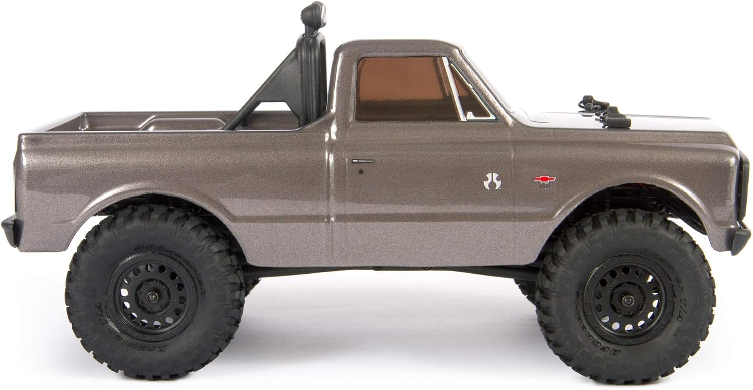 Axial SCX24 1967 Chevrolet C10 RC Crawler 4WD Truck RTR with LED Lights, 3-Ch 2.4GHz Transmitter, Battery, and USB Charger: (Dark Silver) AXI00001T2 : Everything Else