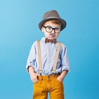 5 PCS Old Man Costume for Boys,100 Days of School Costume Accessories for Kids Grandpa Dress Up
