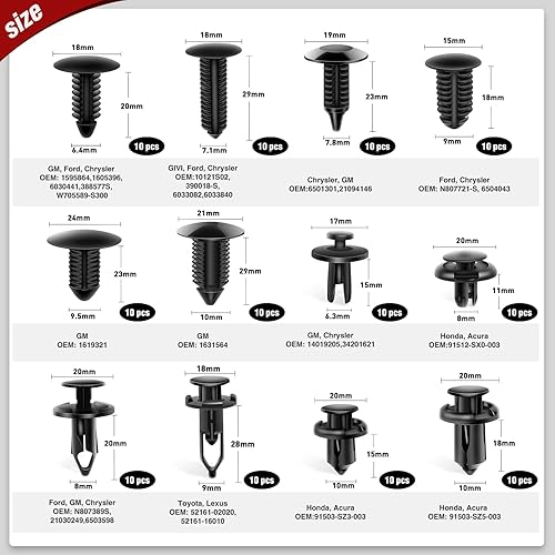 Vista 27 de Nilight - Juego de herramientas para remover molduras, 102 piezas, clips de retención para parachoques, paneles de auto, remover terminales, remover