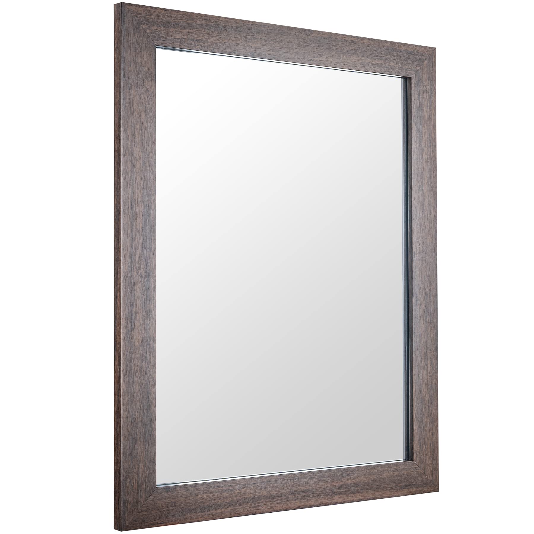 RuomengRectangular Wall Mirror 16" x 20" for Bathroom, Bedroom, Entryway, Living Room, Walnut