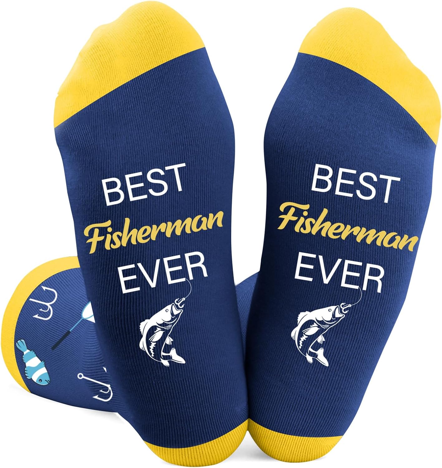 Gifts for Fishermen, Cool Fishing Gifts for Men Unique, Best Fisherman Gift Socks for Fishing Lovers Dad Grandpa, Funny Christmas Fathers Day Birthday Gift for Fisherman Stocking Stuffers