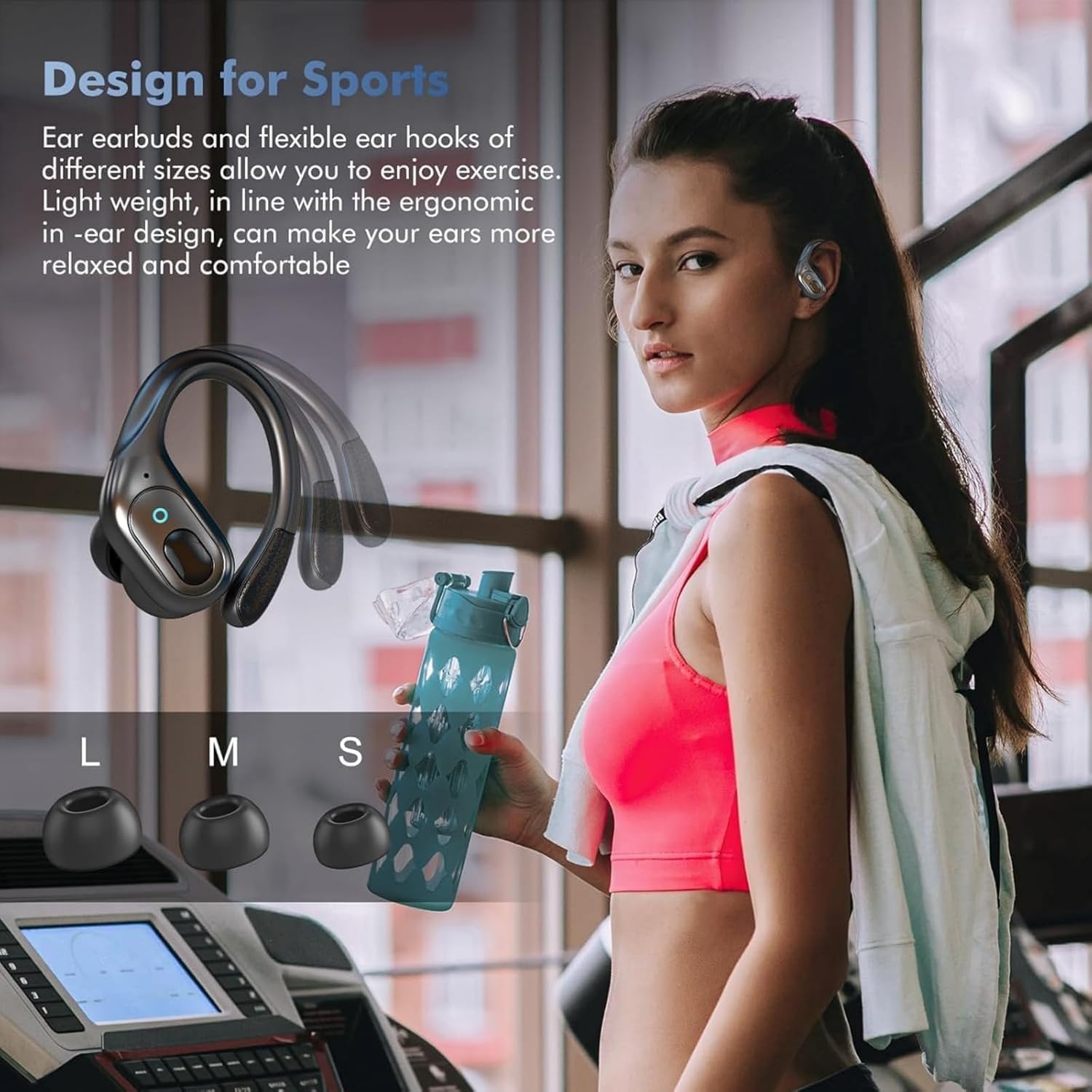 sajawass Écouteurs sans fil, écouteurs Bluetooth de sport