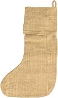 Vista 2 de Homeford Medias navideñas de yute de arpillera, 16 pulgadas, paquete de 6 (natural)