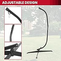 Vista 4 de HECASA Soporte para silla tipo hamaca de acero resistente en C para exteriores, interiores, porche, columpio, silla colgante, rotación de 360