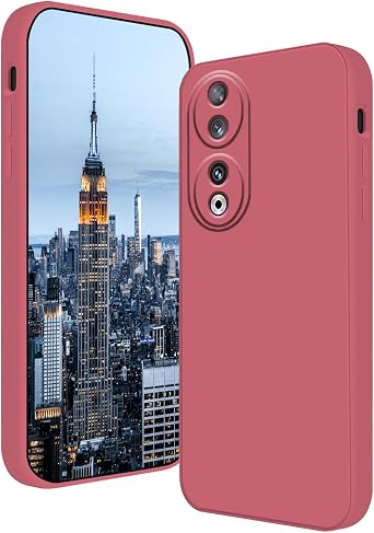 Compatible with Honor 90 Case Silicone Liquid Dark Green, Soft Smooth Touch for Honor 90 Phone Case Silicone Shockproof Thin Cover Camellia