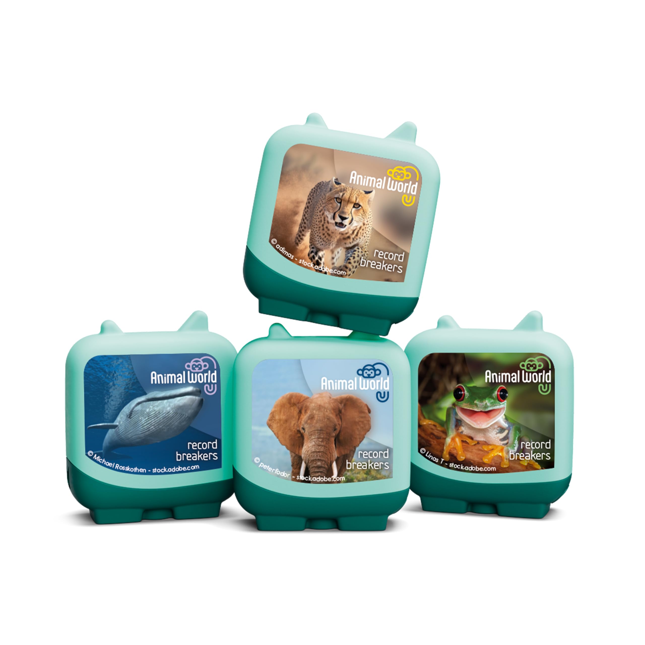 Tonies Clever Set: Animal World: Record Breakers - 4 Pack, Multicolored