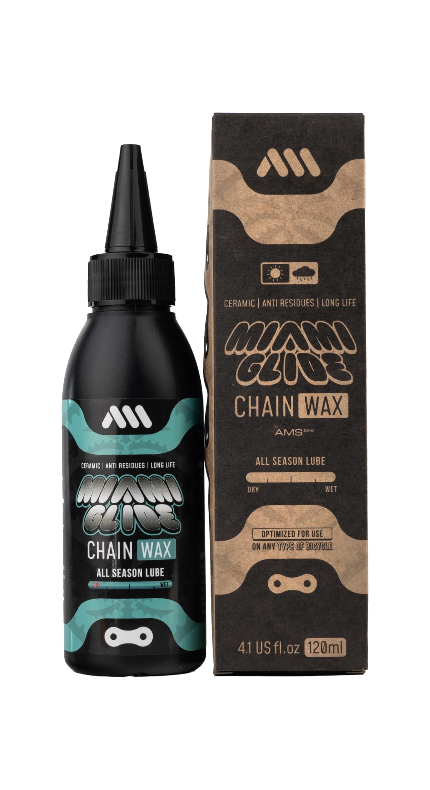 Squirt Lubrificante A Cera Secca Per Catena Bici - 0.5 Oz - Mountain Bike E Bici Da Strada