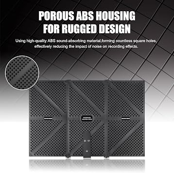 Microphone Windscreen Insulation Sound Protection, Microphone Absorber with Absorbent Foam Layer Sound-absorbing Microphone Insulation Sh