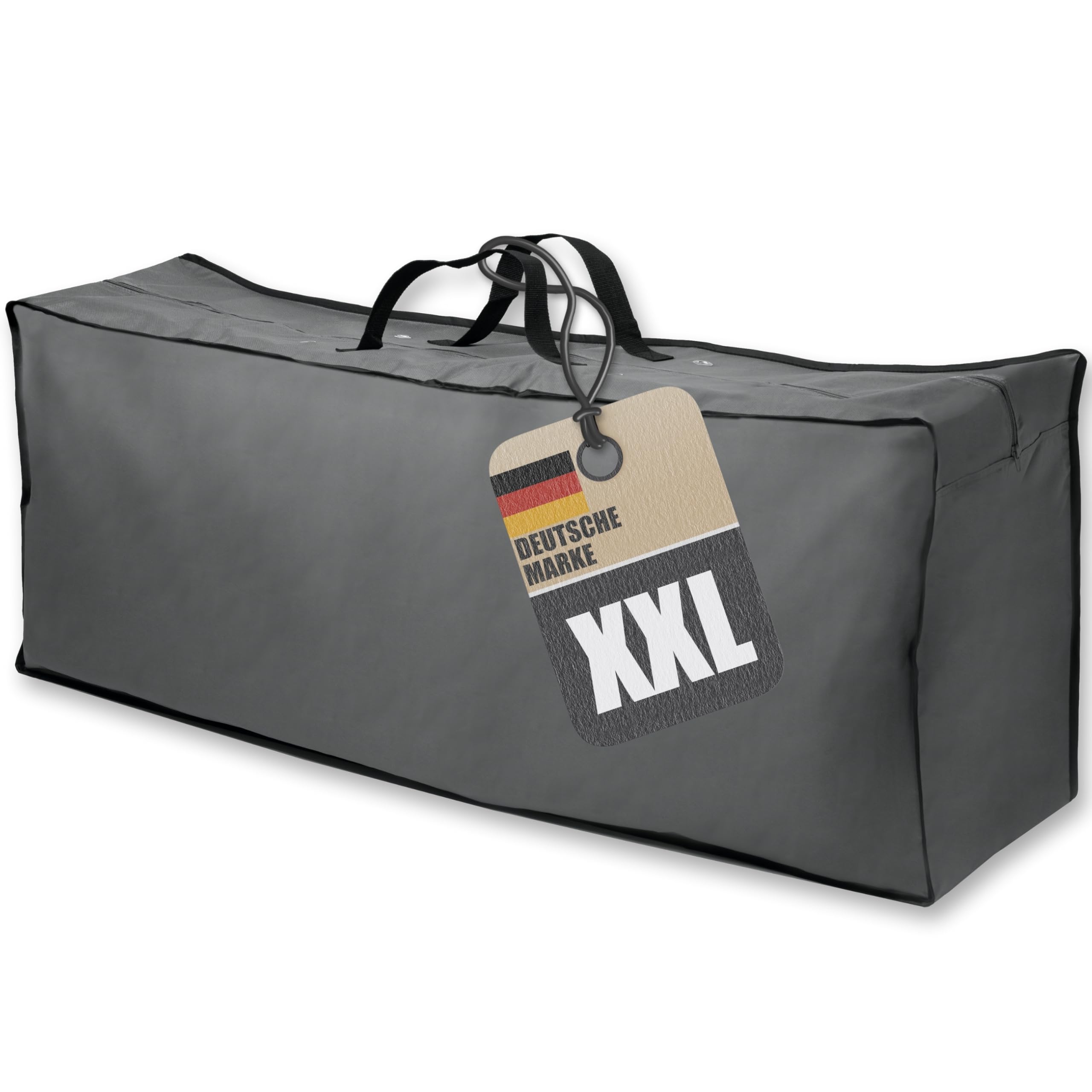 bonsport Schutzhülle für Polsterauflagen 130 x 32 x 50 cm - Wasserabweisende Tasche für Auflagen - Gartenauflagen Aufbewahrungstasche aus 600D Polyester