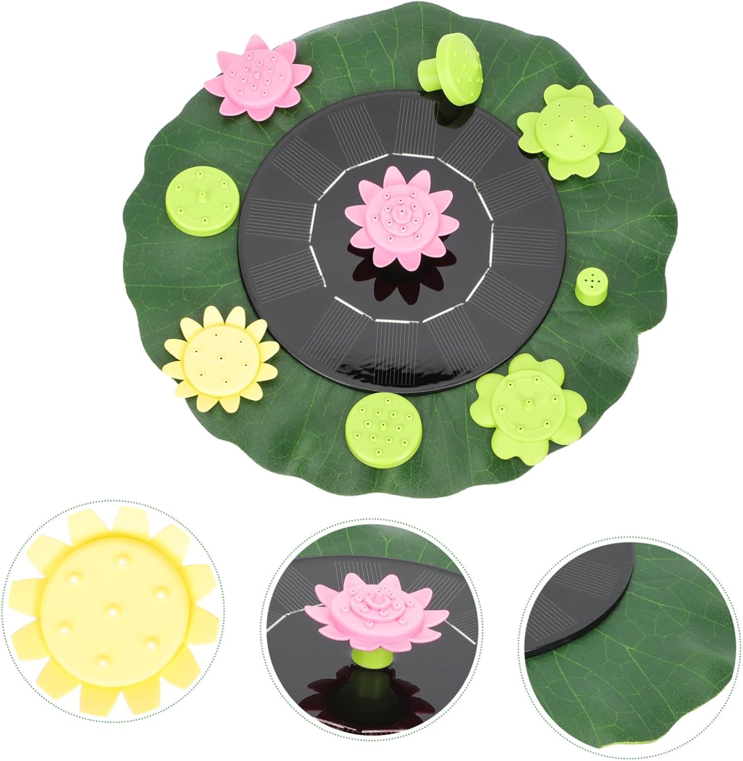 1set Solar Powered Bird Bath Fountain Floating for Garden Decoration Easy Installation and Automatic for Ponds and Outdoor Spaces