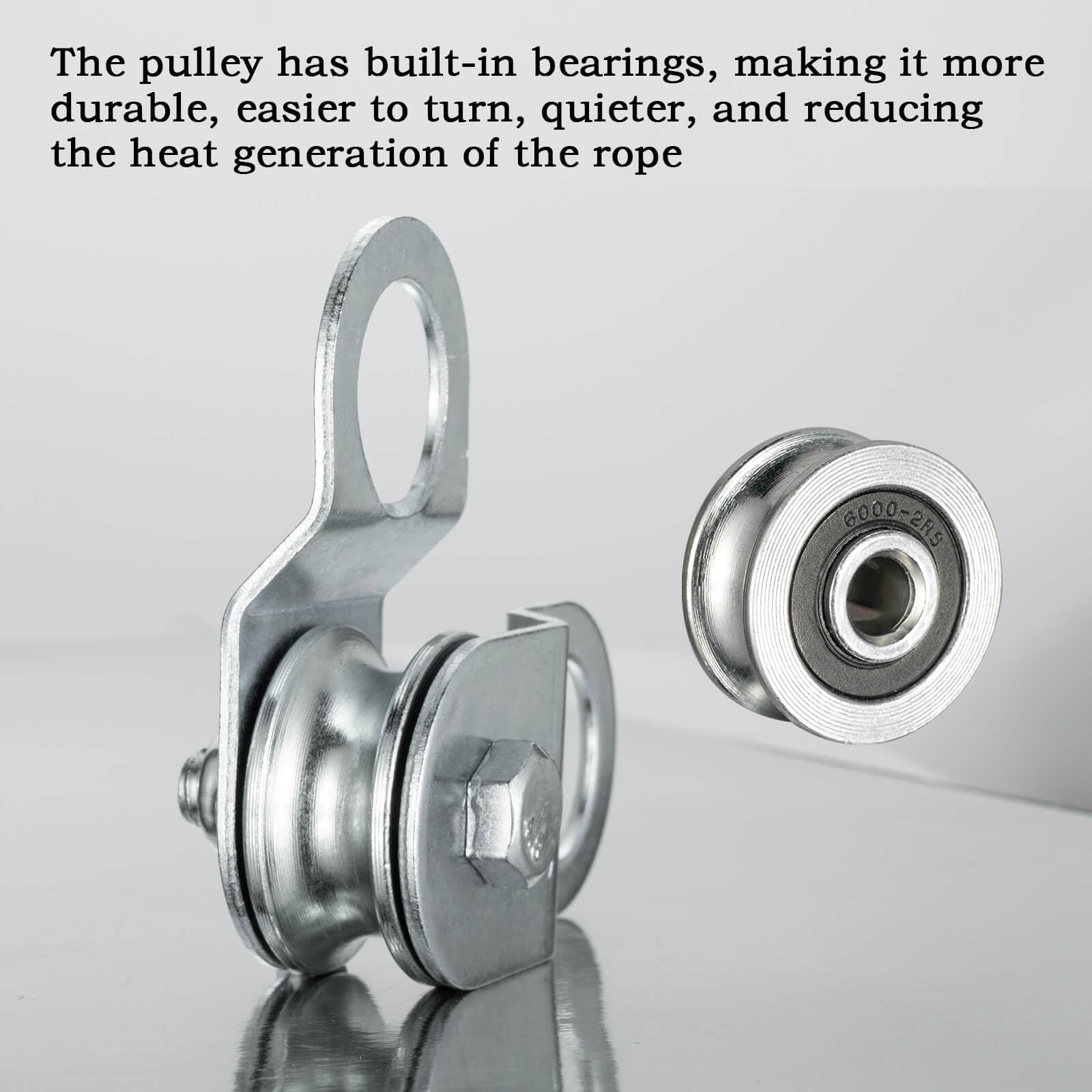 Open Cable Pulley Block - 110 Lb Lifting -3 Open Cable Pulley Block - 110 Lb Lifting -3