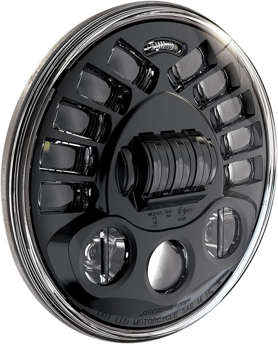 JW Speaker J.W. Speaker 0555011 Model 8790 LED High and Low Beam Adaptive Headlight with Black Inner Bezel, 1 Pack