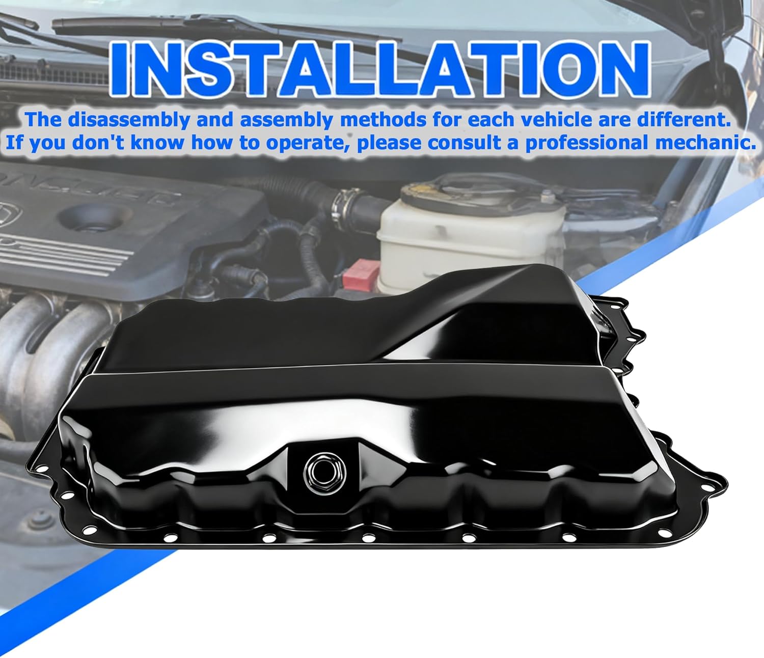 264-346 Lower Engine Oil Pan & Drain Plug Compatible with Volkswagen Passat 2012-2018 Golf 2010-2014 Jetta 2005-2018 Beetle 2006-2019 Rabbit 2006-2009 Replaces 07K103602A