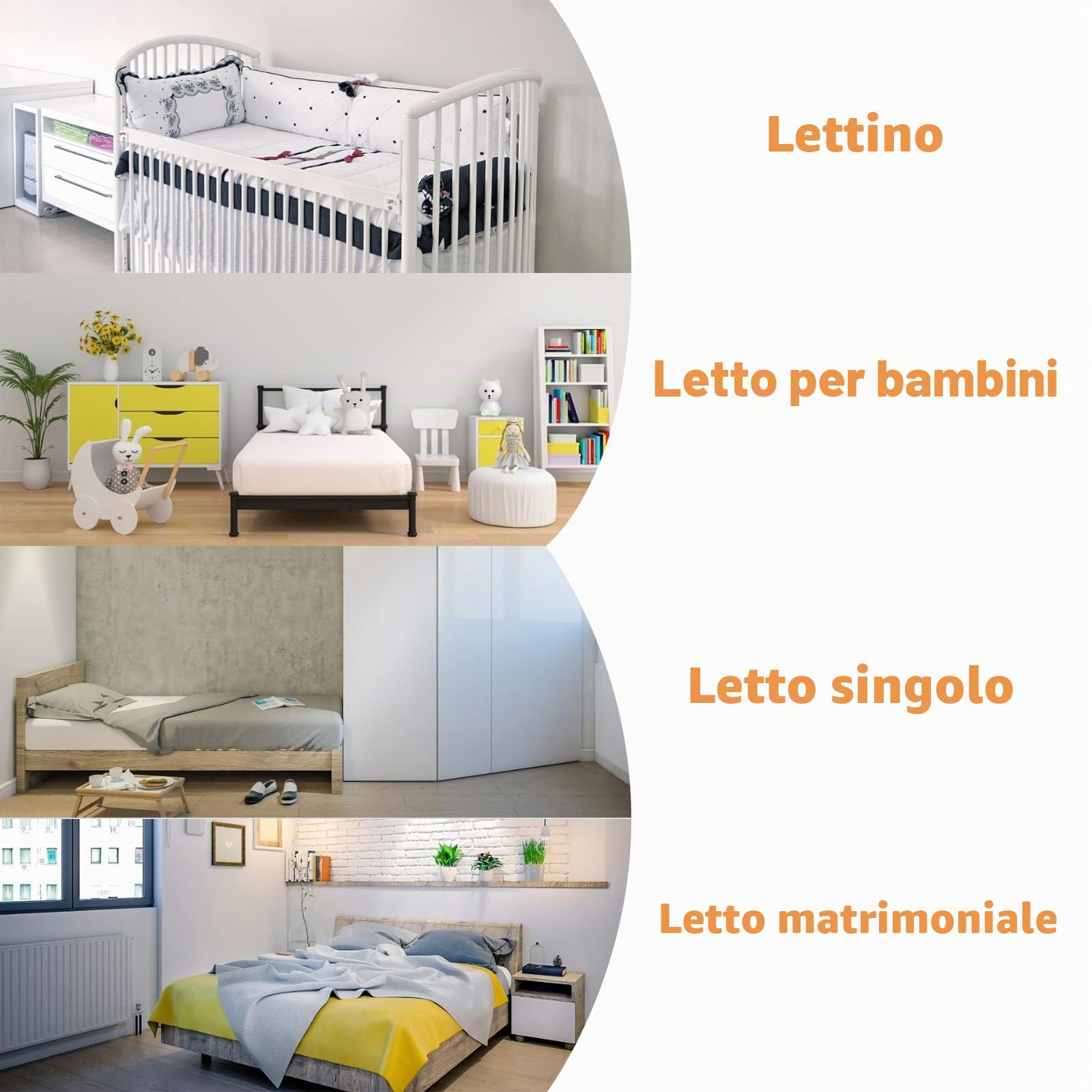 LIFEZEAL Sponda Letto per Bambini Anticaduta con Angoli Arrotondati, Barriera Protettiva per Bambini in Materiale Resistente, Recinzione per Letto per Bambini, 105 x 40 x 42 cm (GRIGIO)
