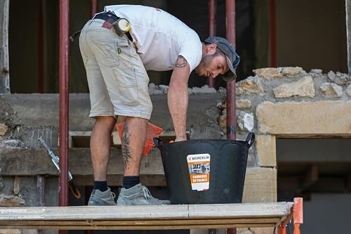 Auge cabas ProChok® 40L – Bac de chantier robuste avec poignées ergonomiques pour gravats, ciment, terre, gravier et végétaux - 4