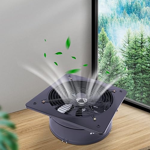 Miniatura 3 de Extractor de ventilación de alto flujo de aire de 16 pulgadas, extractor de aire comercial de escape axial de metal, extractor de ventilación