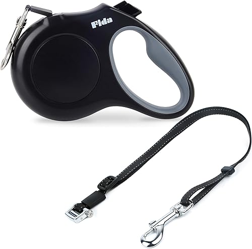 Fida Correa retráctil para perro y accesorios de correa doble para perro para caminar, juego de 2 dos perros, diseño de rodillo patentado, sin