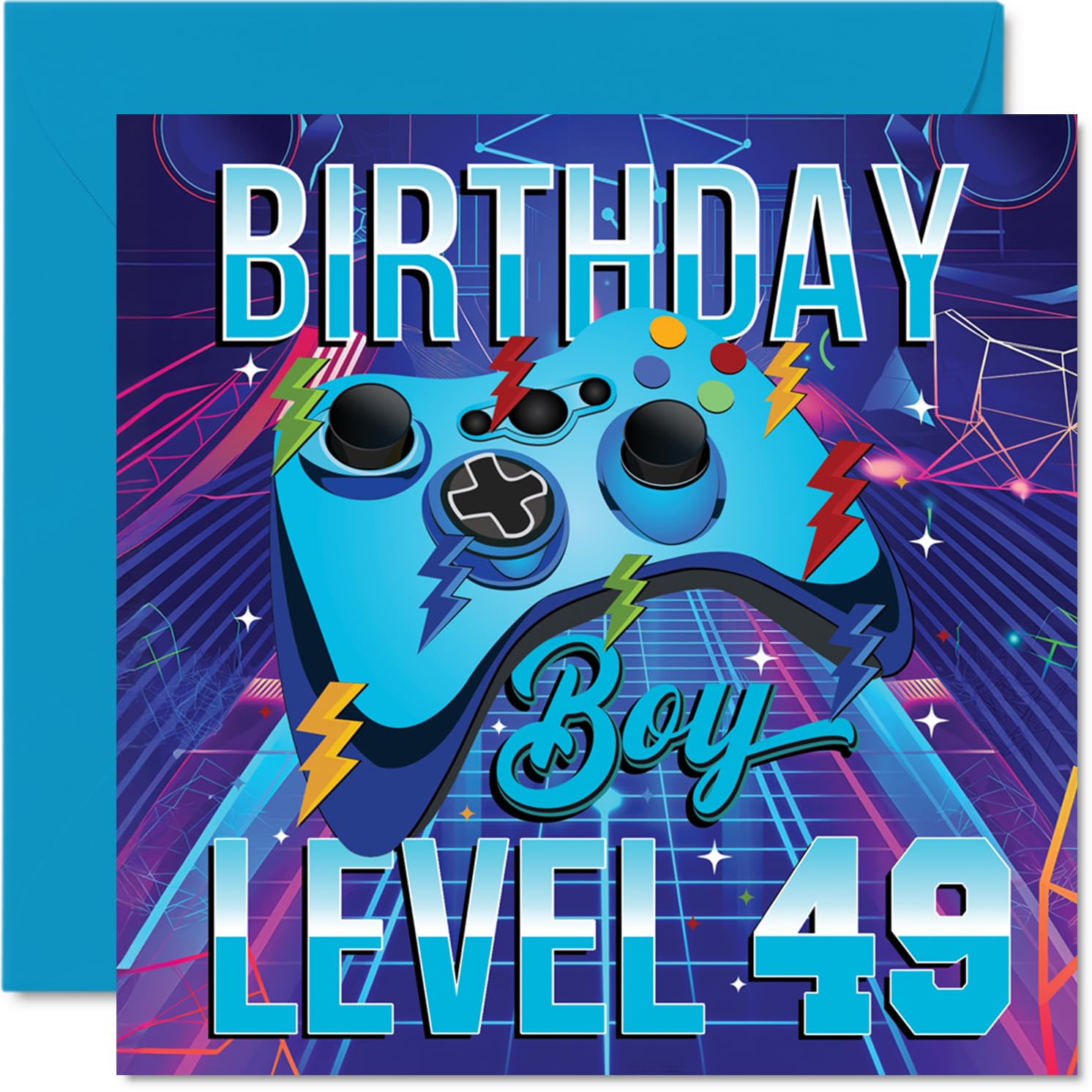 49th Birthday Cards for Men, Gamer Level