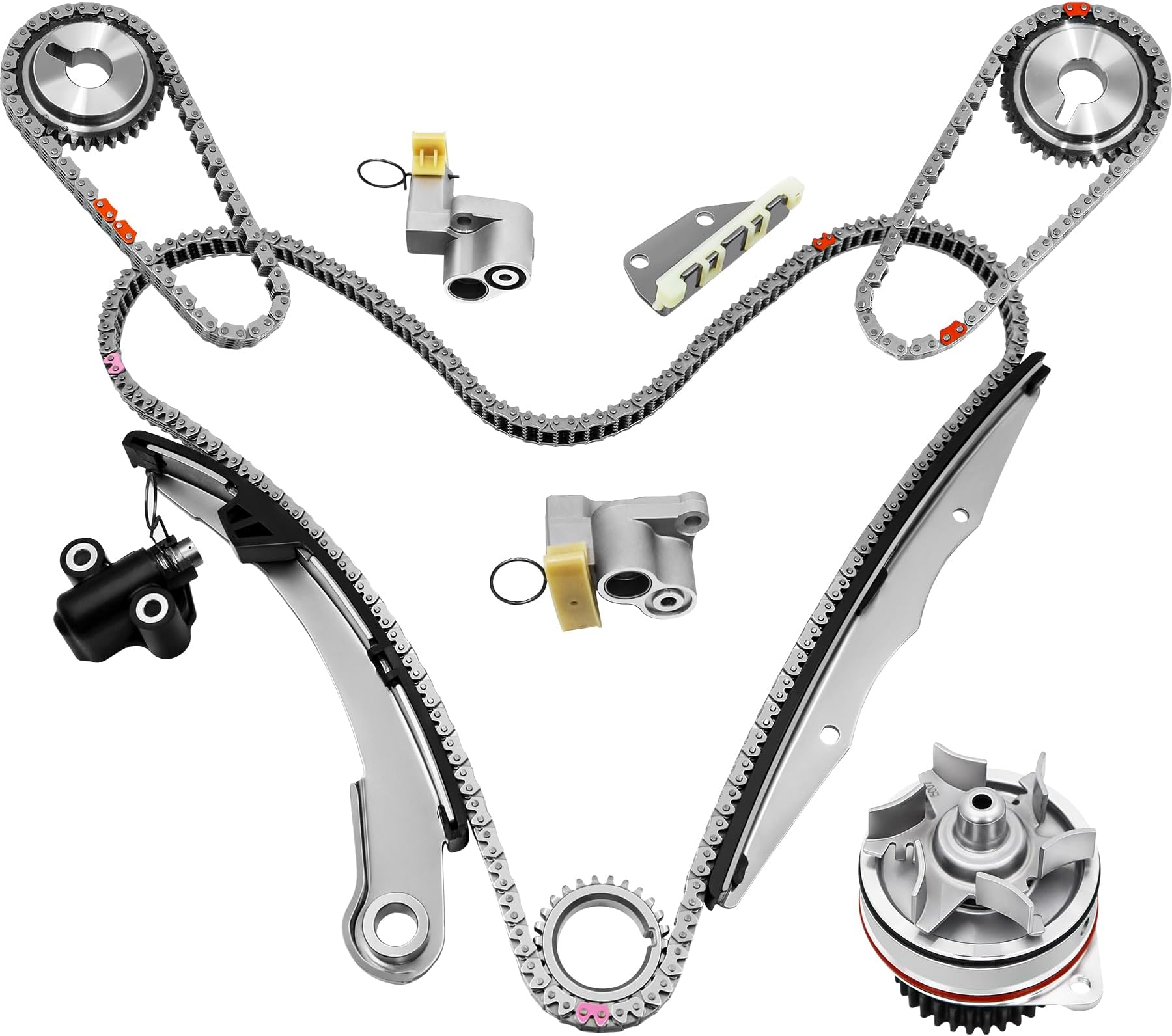 4.0 Timing Chain Kit With Water Pump Tensioner 13028ZS00A Fits 2005-2013 Nissan Frontier Pathfinder Xterra Suzuki Equator 4.0L Engine OE# 13070-ZK01A Cadena De Tiempo Kit