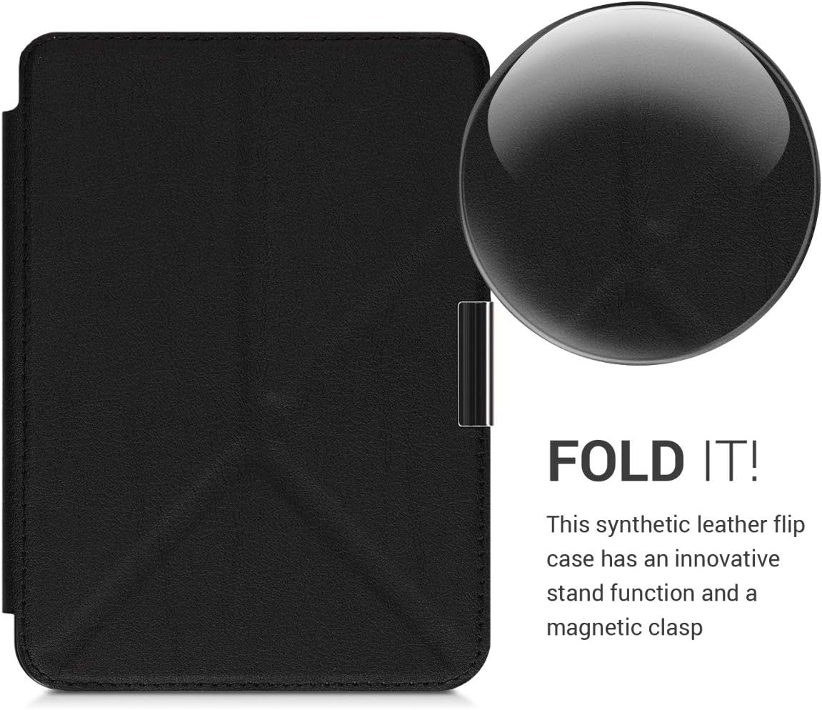 Front view of the kwmobile Origami Case in black, closed.