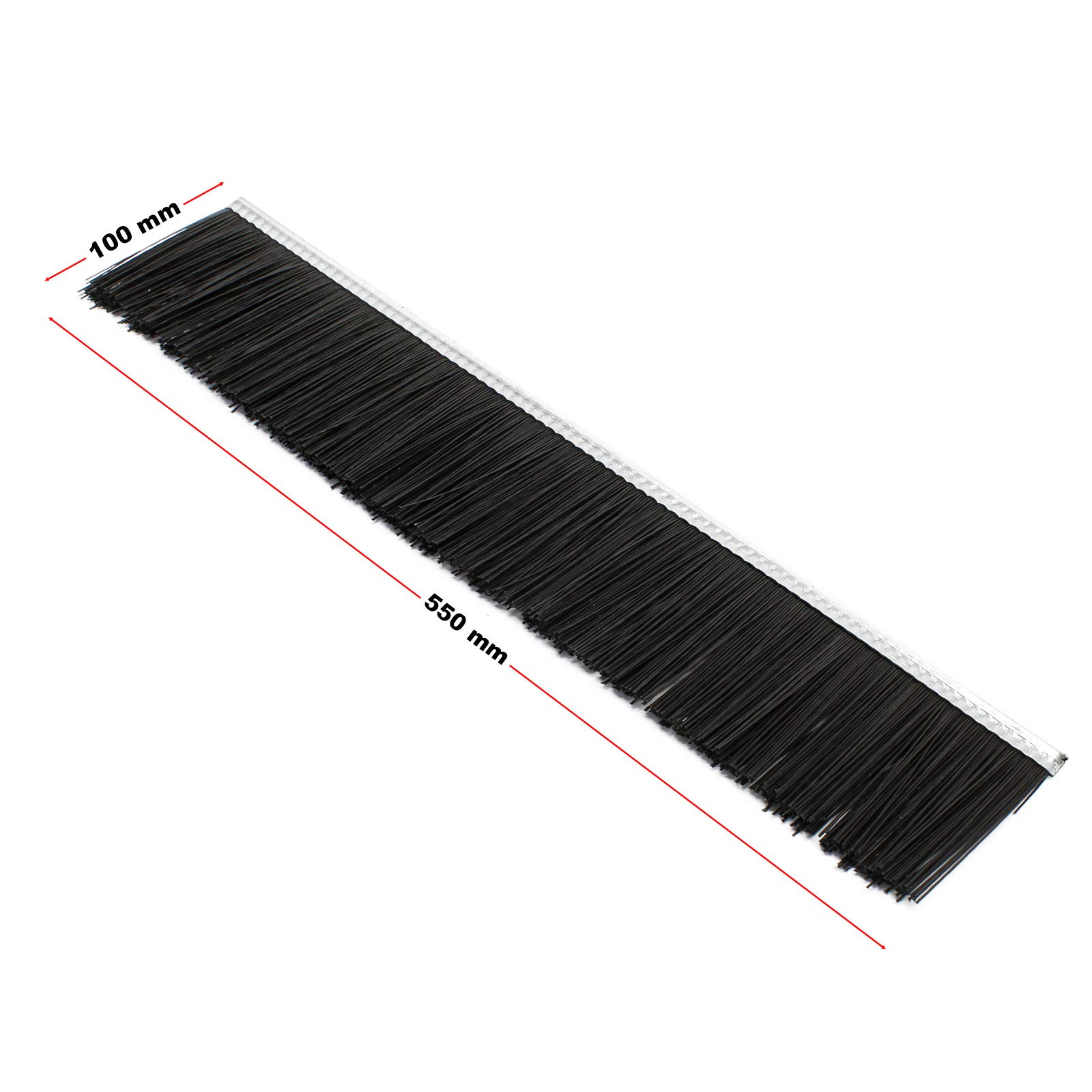 Wiltec 4x Ersatzbürste 55 cm für Rasenkehrmaschine für Aufsitzmäher, Bürstenkopf für Laubsammler 103 cm, Ersatzteil für Laubkehrmaschine