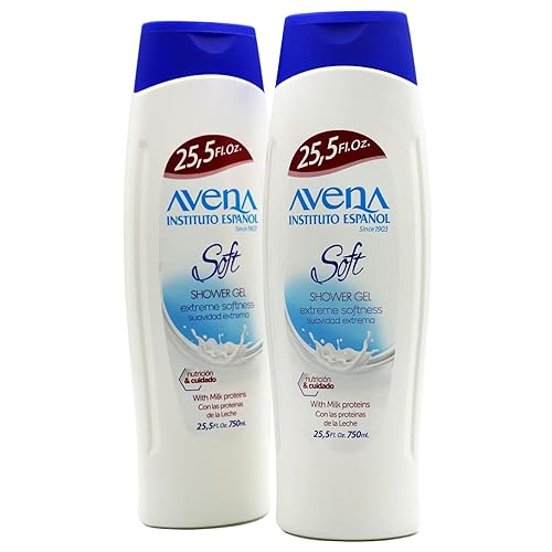 Instituto Español Avena Soft Gel de ducha, Gel de baño limpiador e hidratante enriquecido con proteína de leche, Ayuda a hidratar, Suavidad extrema,