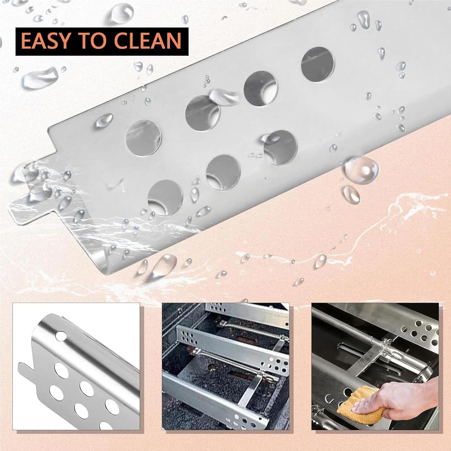 Hongso Grill Replacement Parts for Charbroil Performance 6 Burner 463276517, 463244819, 463274619, 463238218, 463245917 463276617 Grill Models, Heat Plates, Burner Tubes, Crossover Tubes, G470-0004-W1