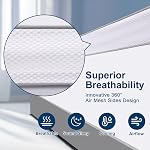 CHOPINMOON Matelas complet Topper extra épais double matelas Pad, en peluche oreiller Top Matelas Couverture de lit doux Topper,18" Poche profonde