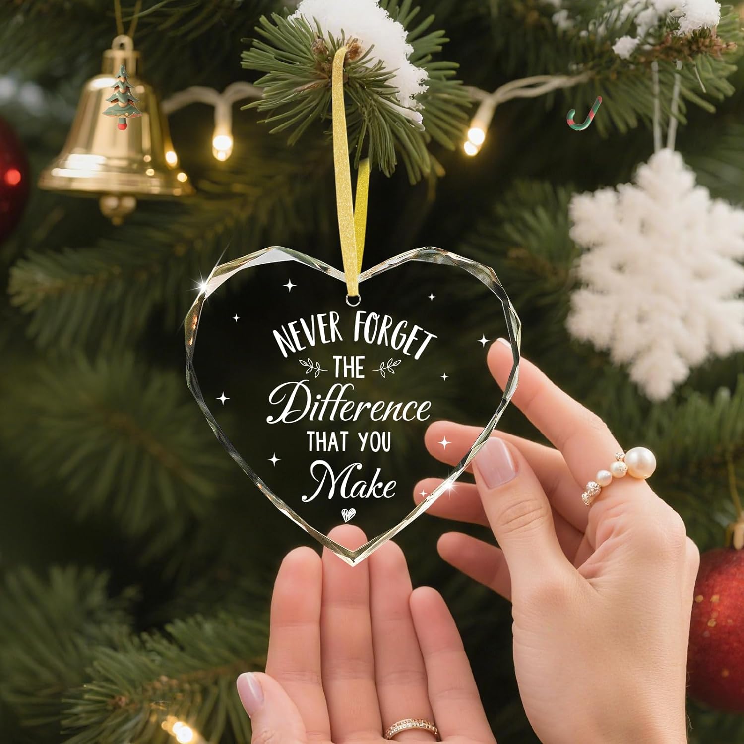 FaCraft Thank You Gifts for Women Men - Glass Ornament Teacher Appreciation Gifts Thank You Gift for Coworkers Friends Nurse Boss Employee Retirement Graduation Farewell Leaving Going Away Christmas - Image 4