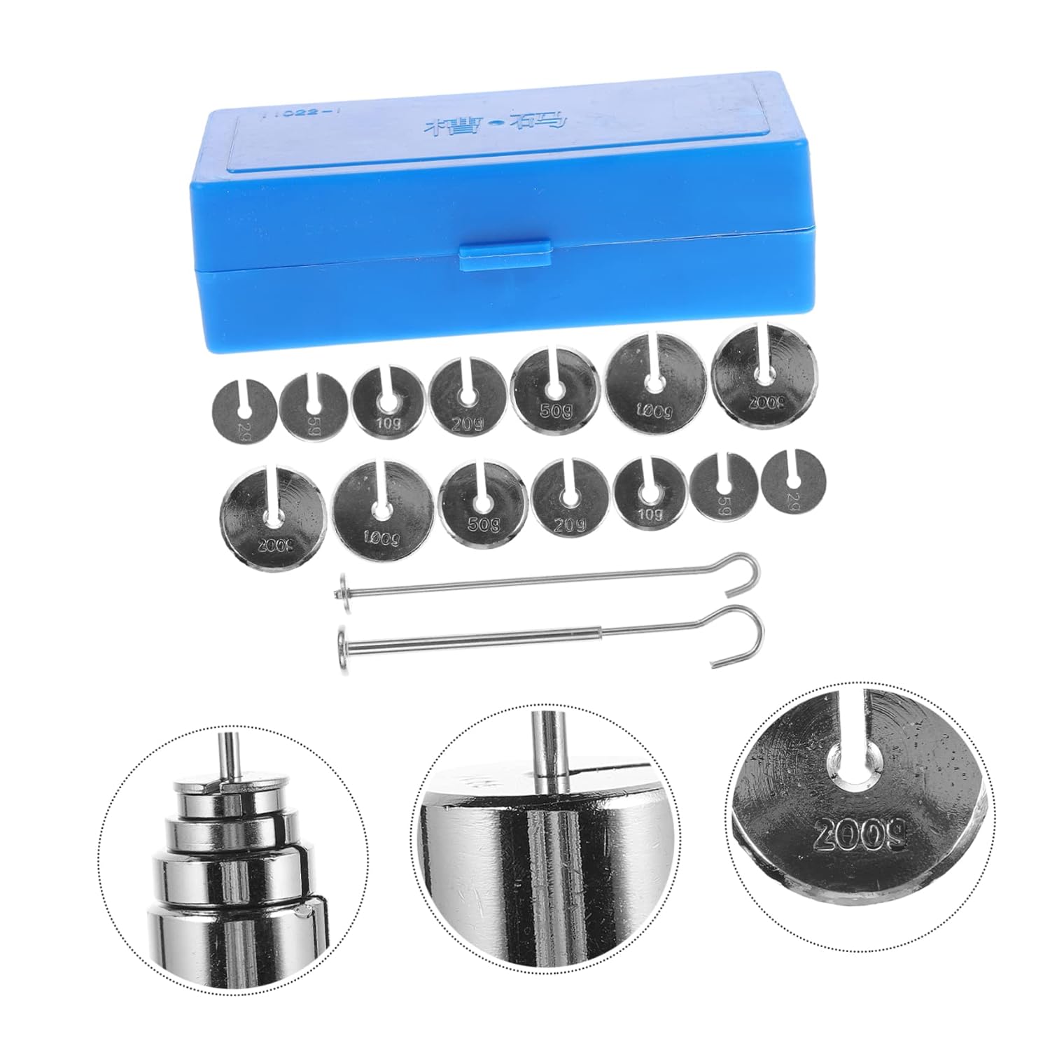 GLEAVI 1set Metal Slotted Weights for High School Physics Experiments Slotted Mass Weights Hanger for Classroom Demonstrations Precision Lab Tools for Force and Balance
