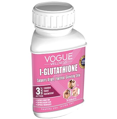 Vogue Wellness L-Glutathione Tablet Helps to Boost Skin Glow and Radiant also Support to Reduce Pigmentation, Dark Spots