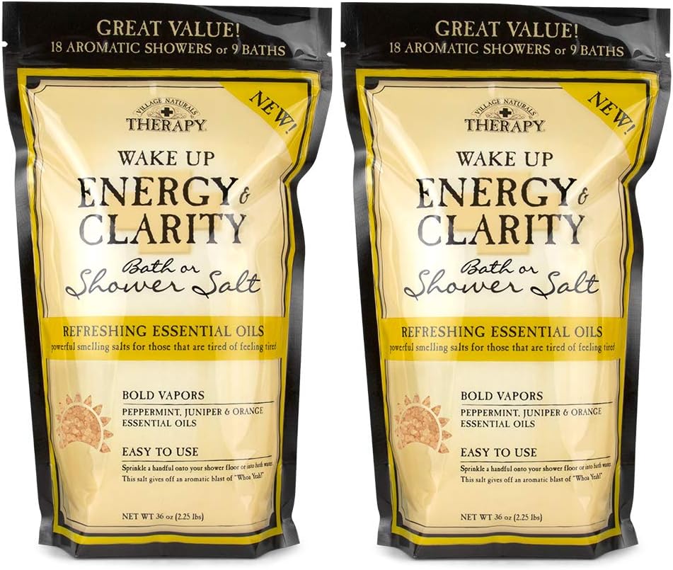 Energy & Clarity Shower and Bath Salt, 36 oz, Pack of 2