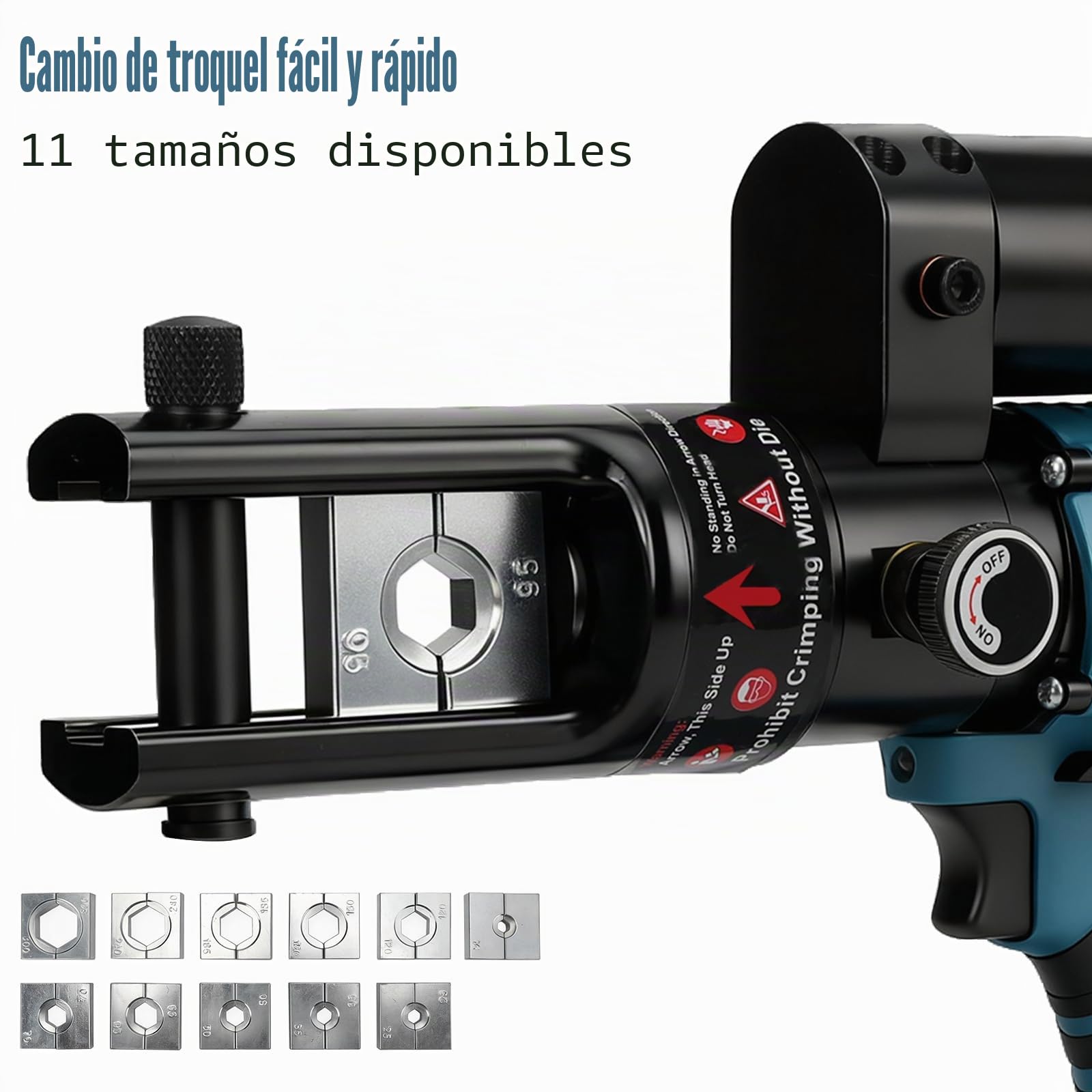 Makita 18V Crimpadora Hidráulica Eléctrica 16-300 mm² Cobre 10-240 mm² Aluminio
