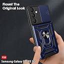 TheGiftKart Tough Armor Bumper Back Cover Case for Samsung Galaxy S25 FE 5G | Sliding Camera Cover, Kickstand & Ring Holder | 360 Degree Protection Back Cover Case for Samsung S25 FE (PC & TPU, Blue) gallery image