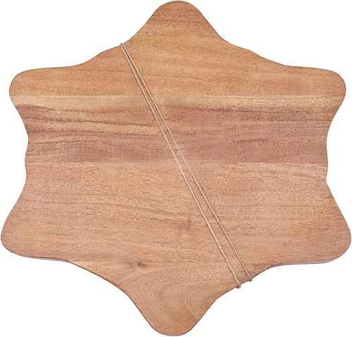 Miniatura 4 de C&F Home Tabla de servir copo de nieve con esparcidor S/2 marrón