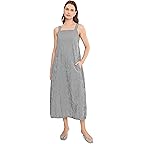 organic cotton pucker lantern dress Eileen Fisher - Women's Organic Cotton Pucker Check Lantern Dress - Black