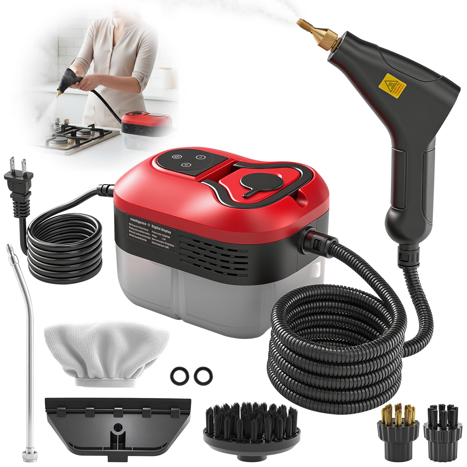 Saker Handheld Steam Cleaner for Home 6-Level Adjustable Steamer for Cleaning Portable Steam Cleaner Portable Steamer for Cleaning