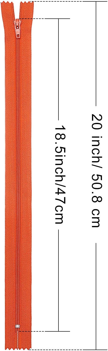 Frienda 50 Pieces Nylon Coil Zippers for Tailor Sewing Crafts 25 Colors Nylon Zippers (20 Inch) : Arts, Crafts & Sewing