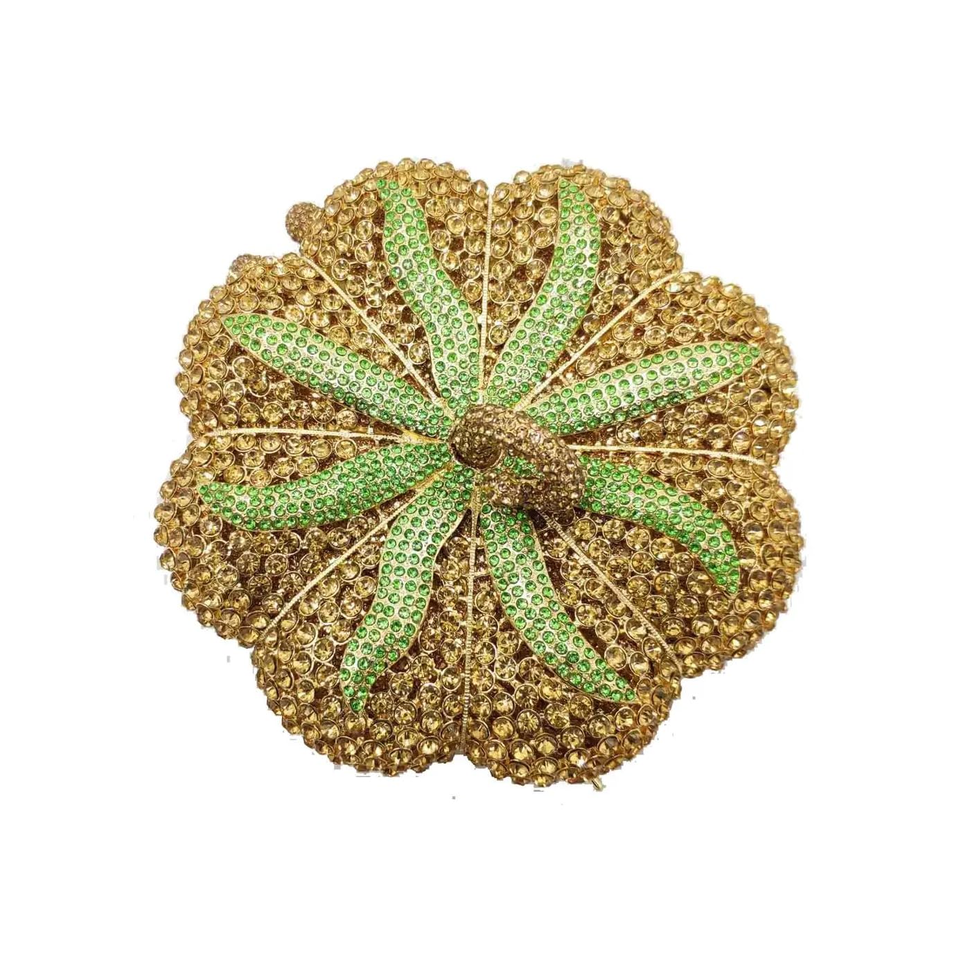 Tasysain Women Rhinestone Pumpkin Novelty Purse Shining Handbag Cute Shoulder Clutch Bag For Party Festival Banquet