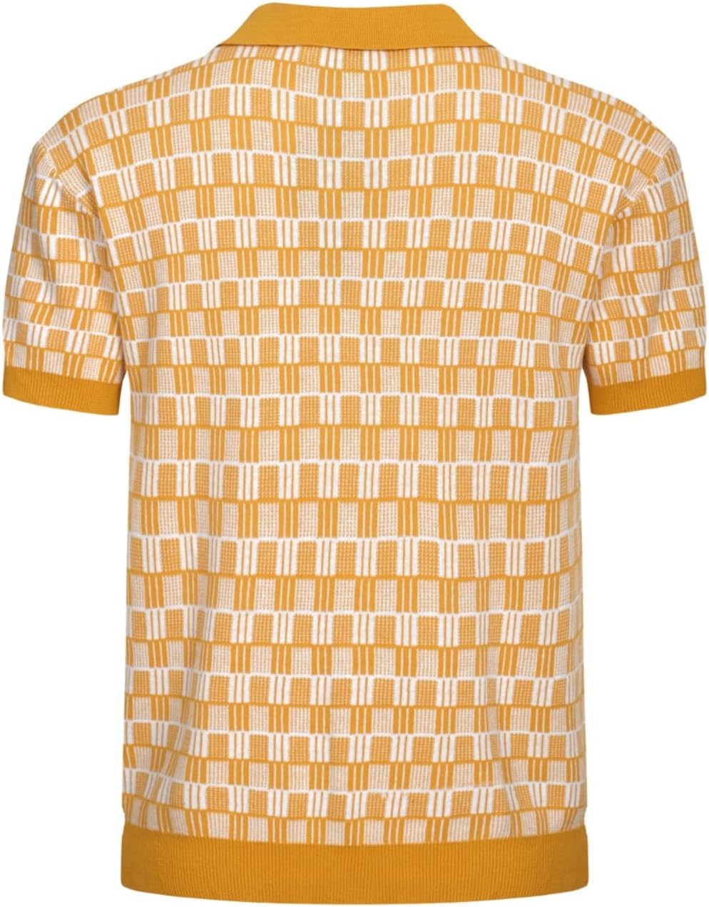 OXKNIT Men's Vintage Polo Shirts Lightweight Retro 70s Knit Golf Shirts, Short-Sleeve, Soft, Comfortable - Image 2