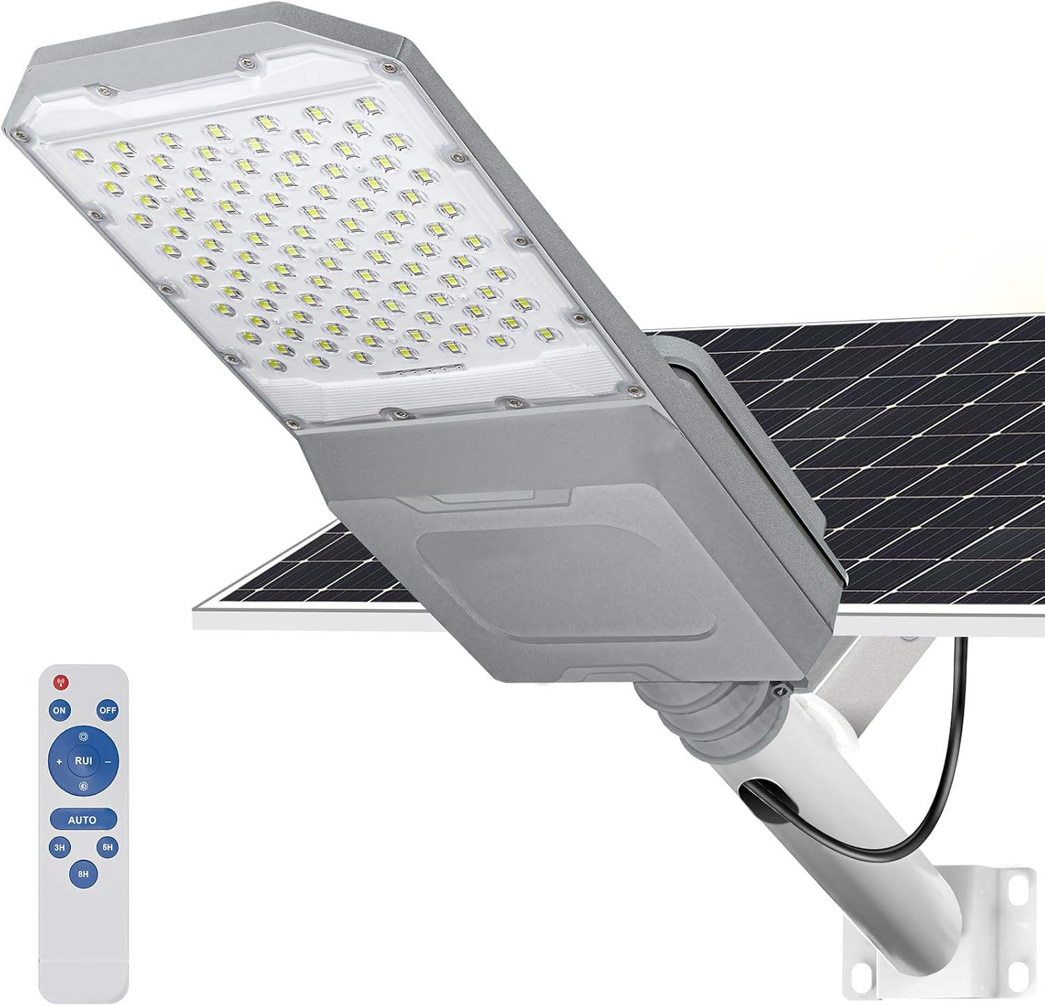 6000W Solar Street Light, IP67 Waterproof Solar Security Flood Lights Outdoor Parking Lot Lights Dusk to Dawn lámpara para Exterior for Street Yard Garden Stadium